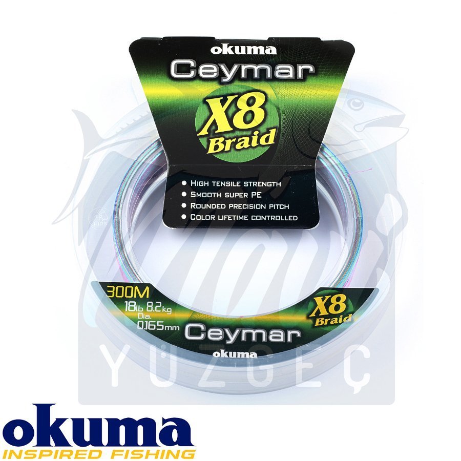 Okuma Ceymar (Multı Color) 0.128mm 300mt 8Kat Örgü İp