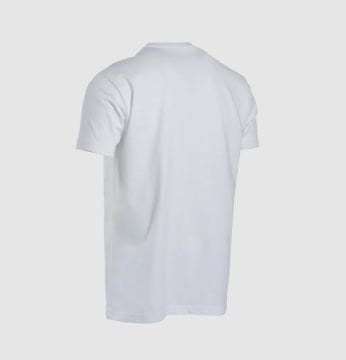 Graphite Kısa Kollu Bisiklet Yaka T-Shirt DJ Ahtapot Desenli-White