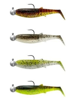 Savage Gear Cannibal Shad 8cm 5gr+7.5gr #2/0 Clear Water 4+4 Adet Sahte Balık