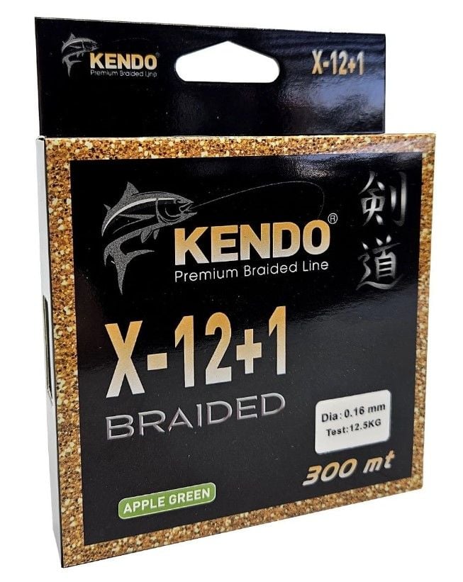 Kendo X-12+1 Braided 300m Apple Green Örgü İp