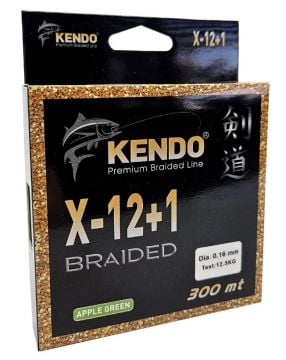 Kendo X-12+1 Braided 300m Apple Green Örgü İp
