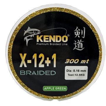 Kendo X-12+1 Braided 300m Apple Green Örgü İp