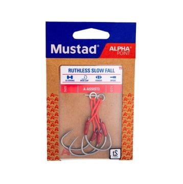 Mustad Alpha Point Ruthless Slow Fall Asist Olta İğnesi A-ASSIST3 2'Li