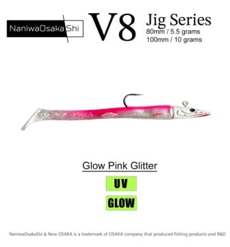 NANIWAOSAKASHI SERIES V8 JIG 10GR GLOW PINKGLITTER