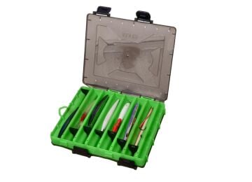 Alves Yerli Üretim Çift Taraflı Büyük Boy Maket Balık Kutusu 14 Bölmeli (22 cm Kapasite